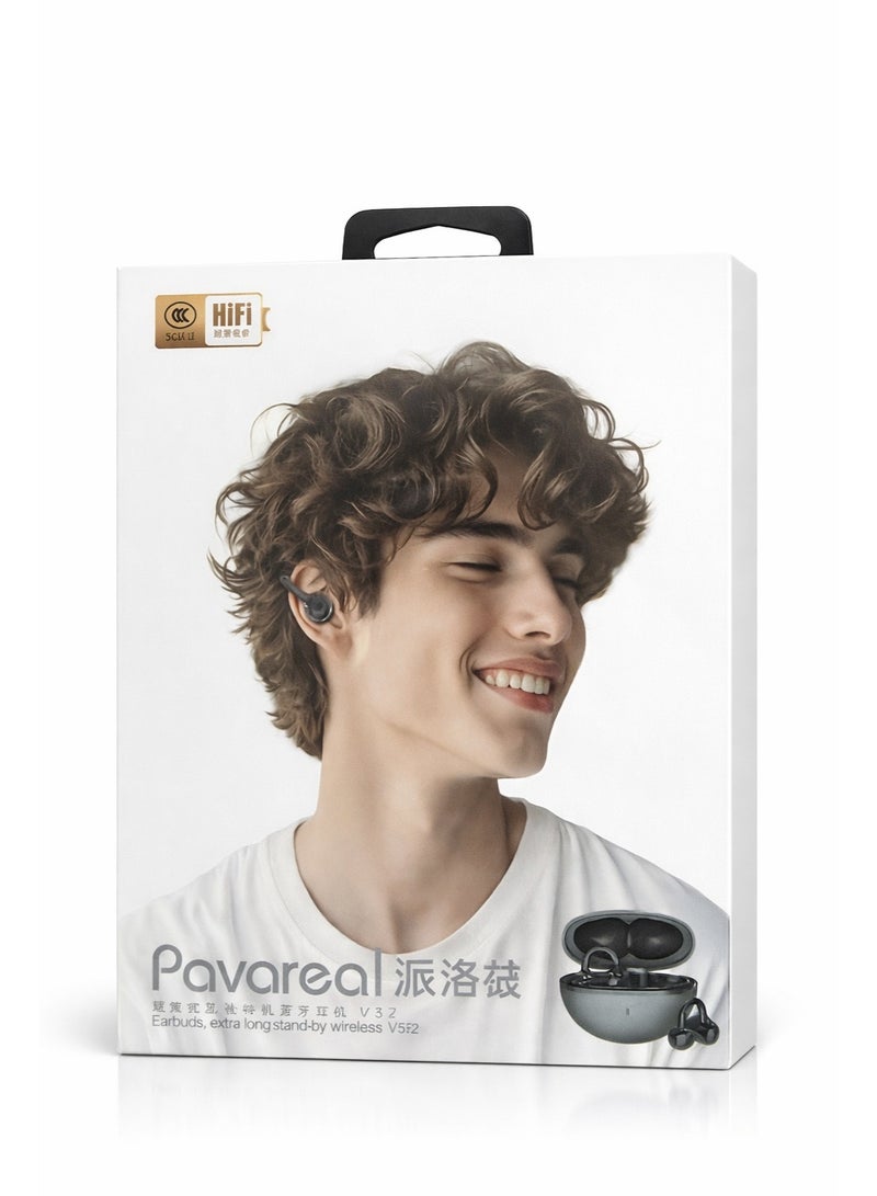 PAVAREAL Wireless Ear-Clip Headset Open-Ear Design | Long Standby | Bluetooth 5.4 | HiFi Sound | Type-C Charging - Image 3
